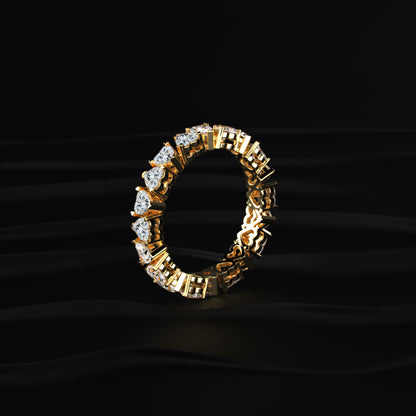 Heart Shape Diamond Eternity Band | Earthly Jewels
