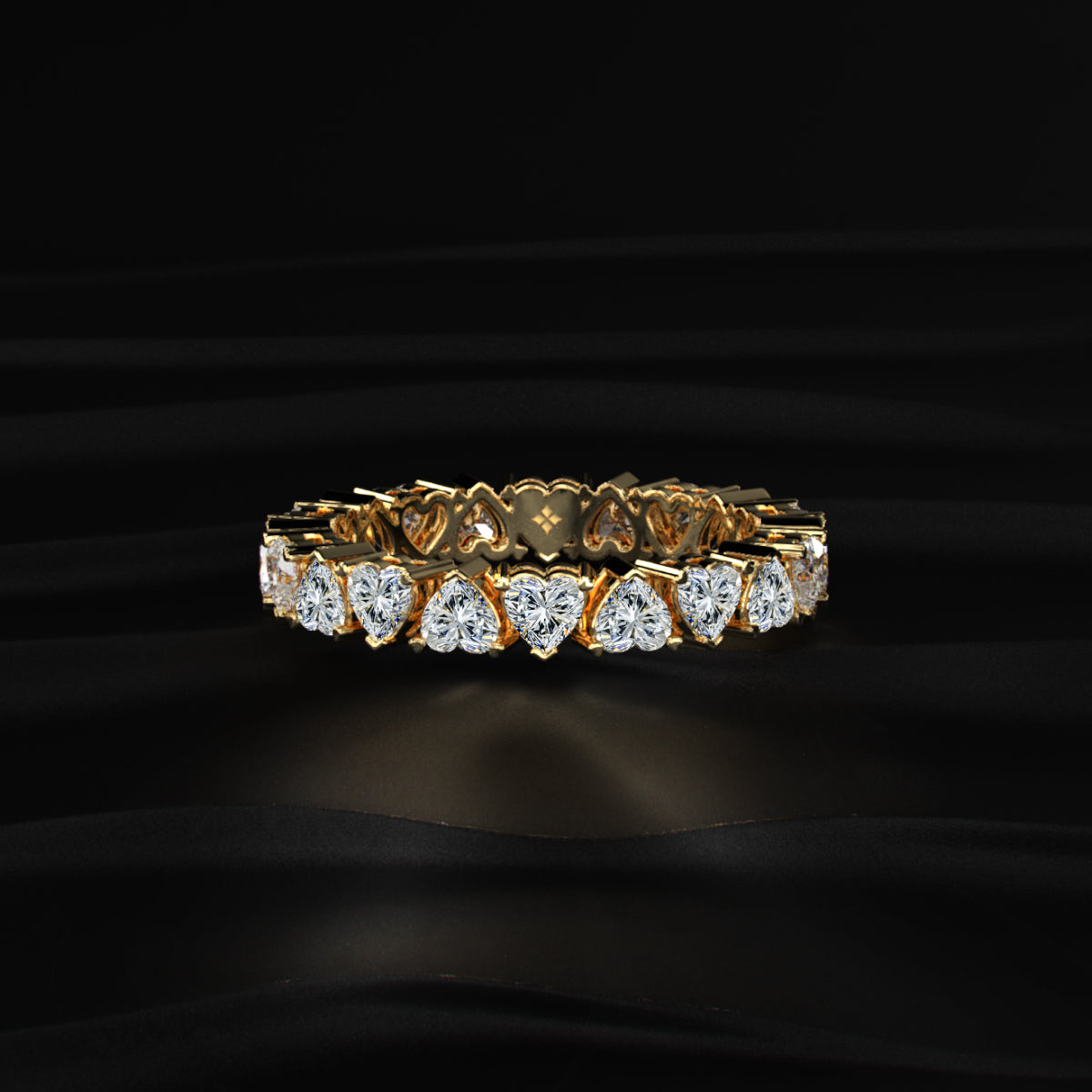 Heart Shape Diamond Eternity Band | Earthly Jewels