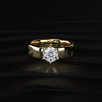 1 Ct Round Diamond Men's Solitaire Ring | Earthly Jewels