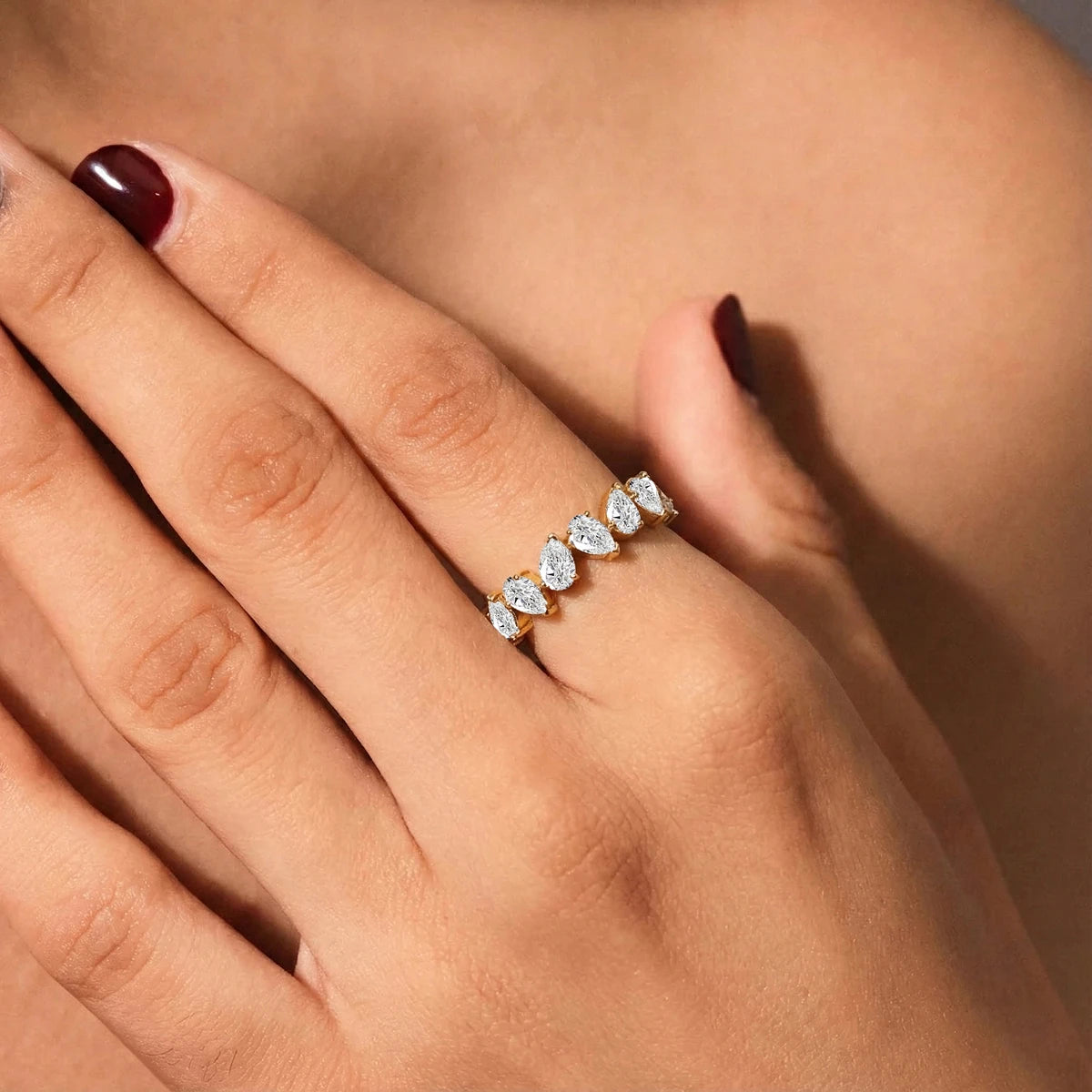 Pear-Shaped Lab Diamond Eternity | Earthly Jewels