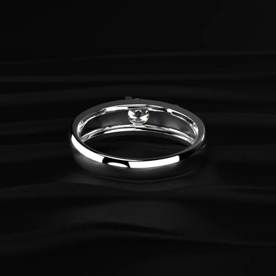 Round Solitaire Engagement Men'S Puzzle Heart Ring | Earthly Jewels   
