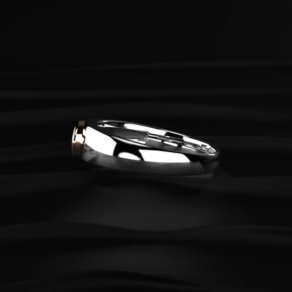 Round Solitaire Engagement Female Puzzle Heart Ring | Earthly Jewels   