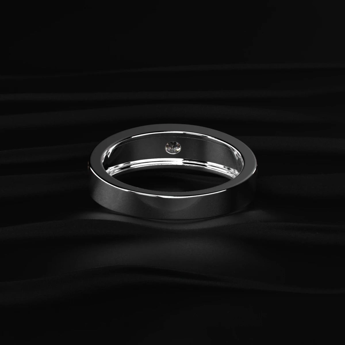 Round Diamond Dual Tone Engagement Men'S Ring | Earthly Jewels   