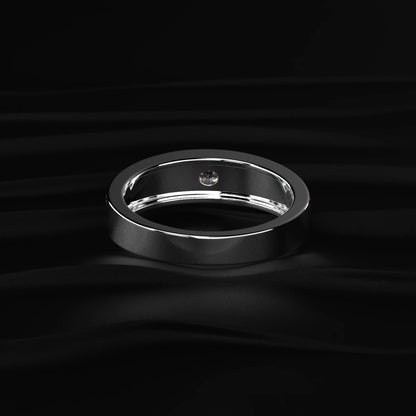 Round Diamond Dual Tone Engagement Men'S Ring | Earthly Jewels   