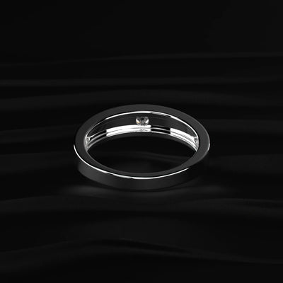Round Diamond Dual Tone Engagement Female Ring | Earthly Jewels   