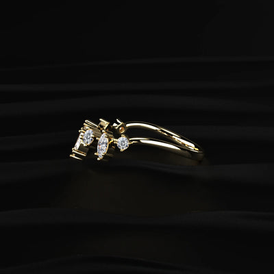 Marquise & Round Cut Stackable Bands For Women | Earthly Jewels   