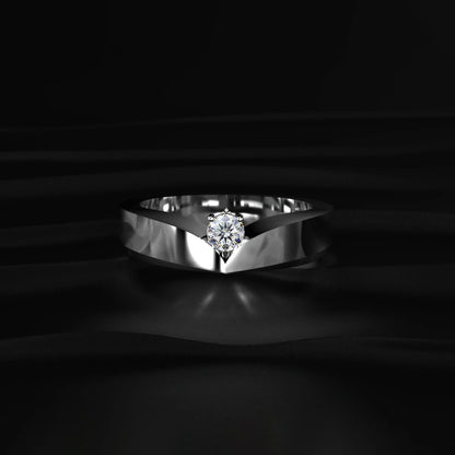 Round Diamond Mens Engagement Ring | Earthly Jewels   