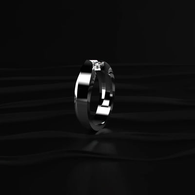 Round Diamond Mens Engagement Ring | Earthly Jewels   