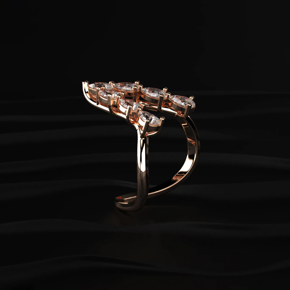 Pear Shape Diamond Vanki Ring | Earthly Jewels   