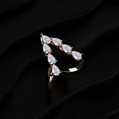 Pear Shape Diamond Vanki Ring | Earthly Jewels   