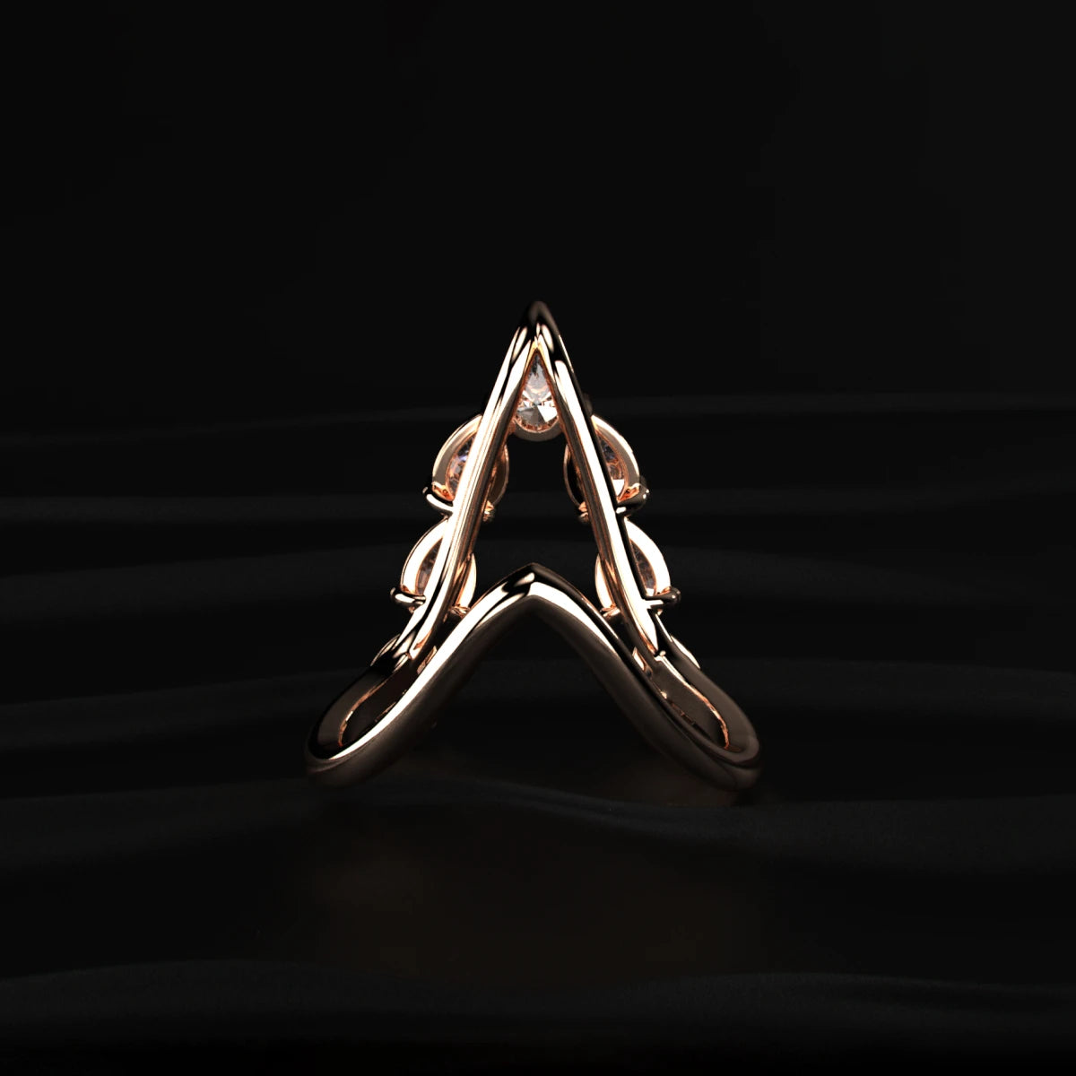 Pear Shape Diamond Vanki Ring | Earthly Jewels   