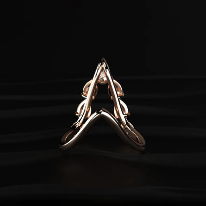 Pear Shape Diamond Vanki Ring | Earthly Jewels   