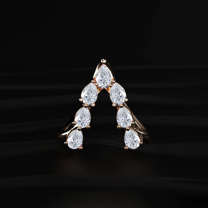 Pear Shape Diamond Vanki Ring | Earthly Jewels   