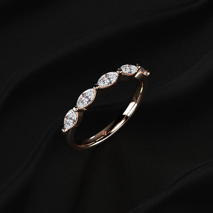 Marquise Cut Diamond Half Eternity Ring | Earthly Jewels