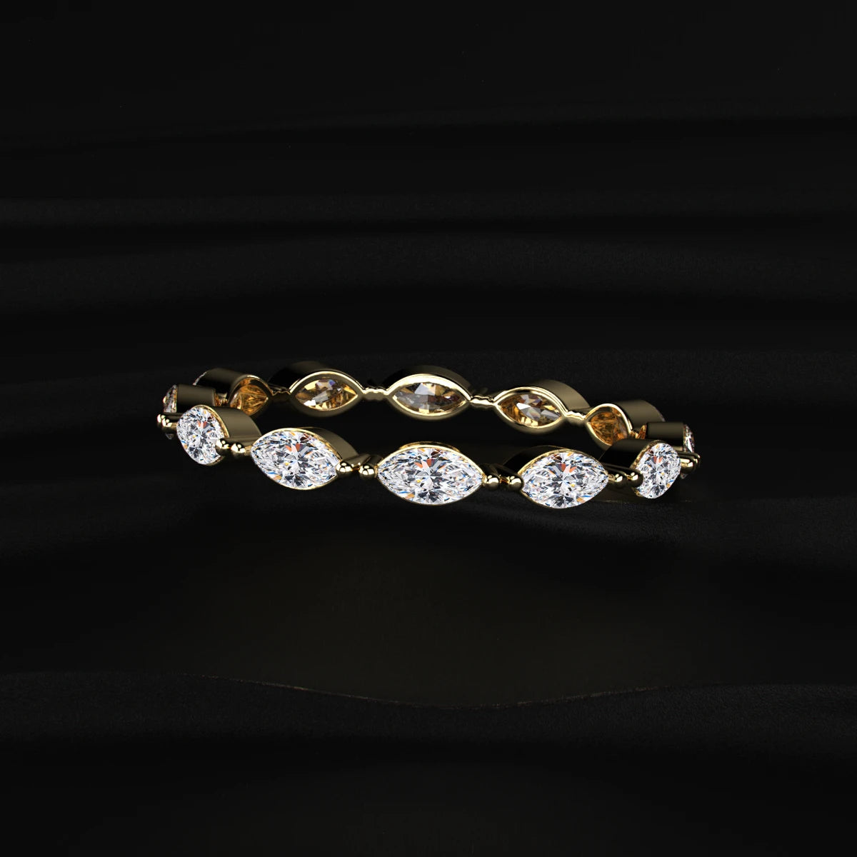 Marquise Cut Diamond Full Eternity Ring | Earthly Jewels