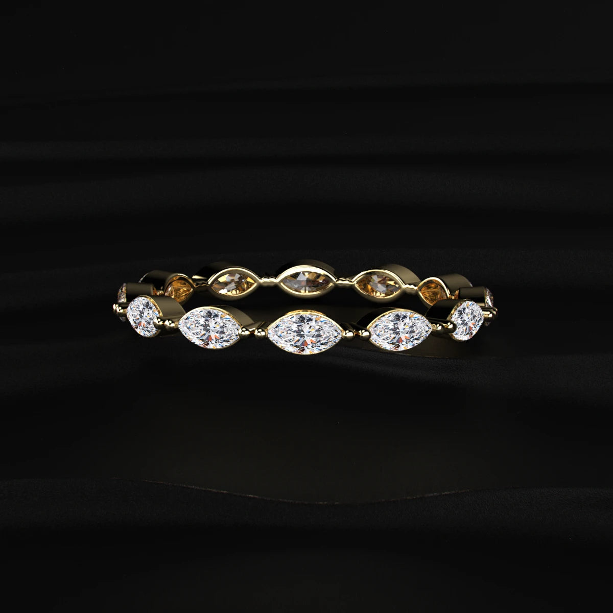 Marquise Cut Diamond Full Eternity Ring | Earthly Jewels