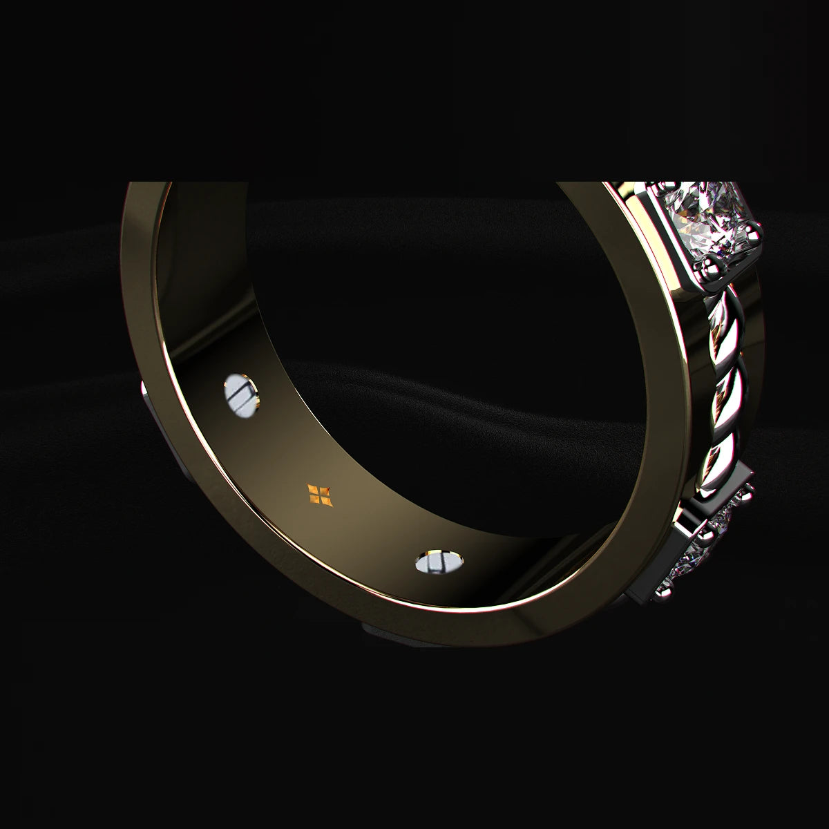 Round Brilliant Diamond Rope Eternity Ring | Earthly Jewels