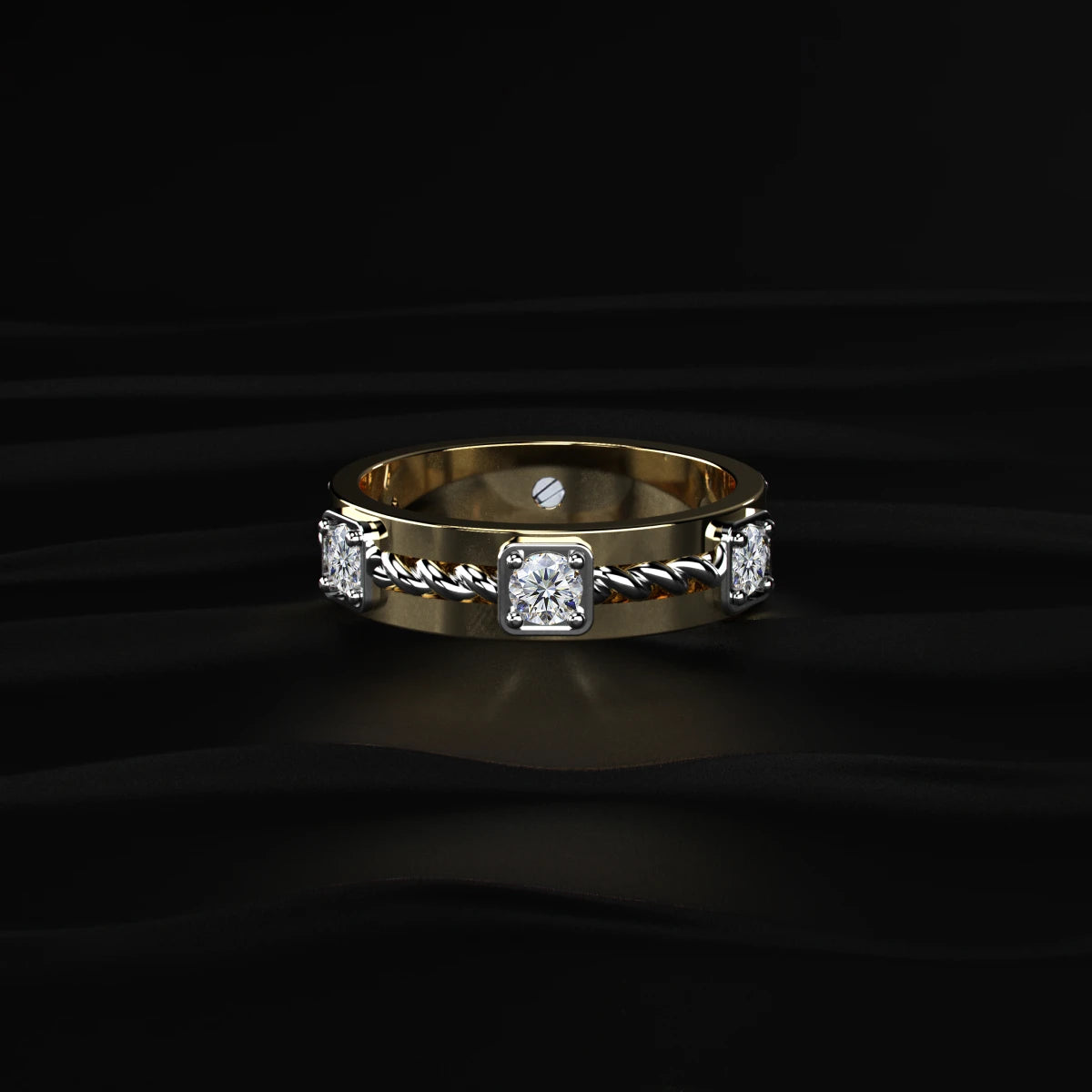 Round Brilliant Diamond Rope Eternity Ring | Earthly Jewels