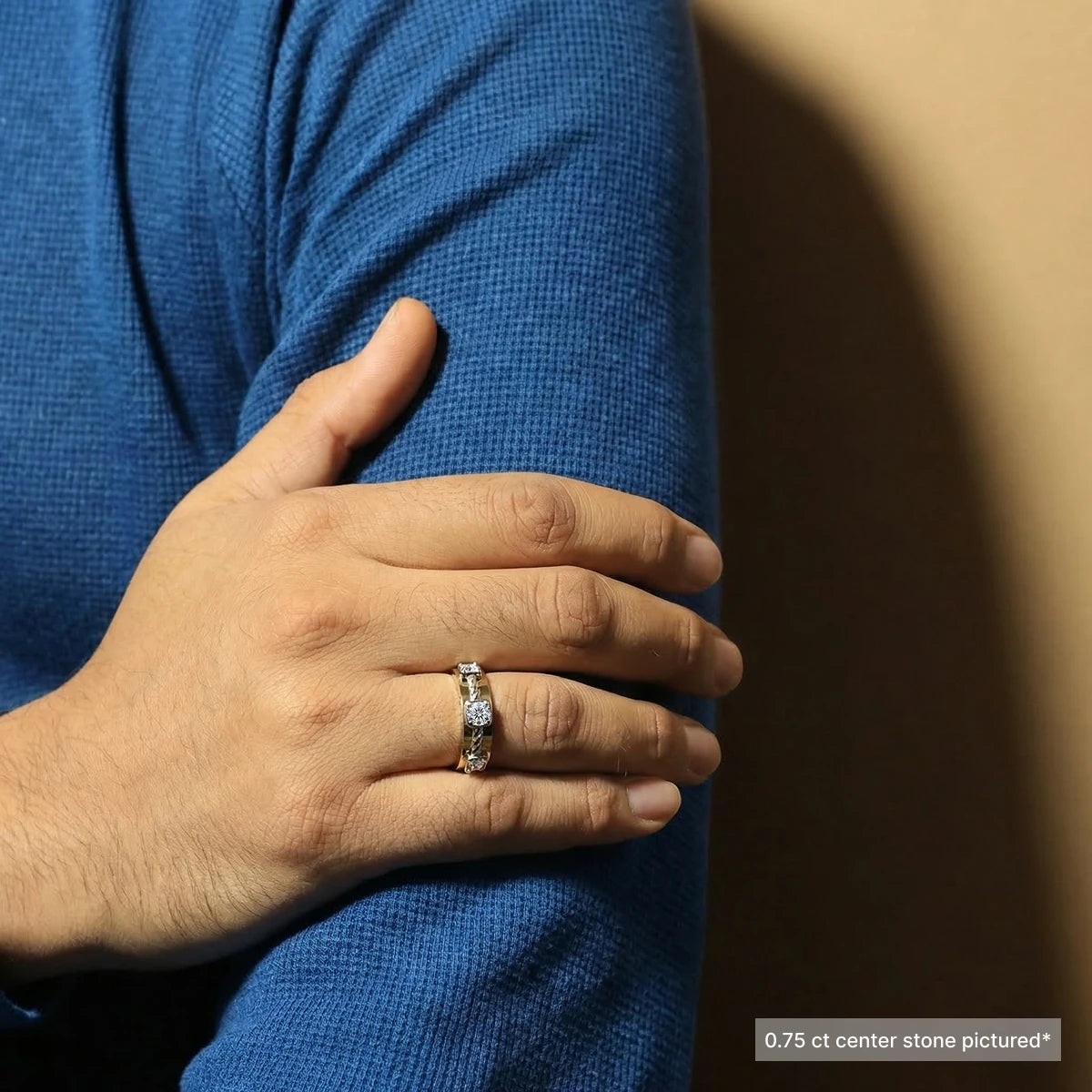 Round Brilliant Diamond Rope Eternity Ring | Earthly Jewels | Hand Image