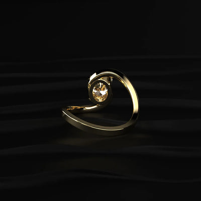 Oval Cut Diamond Infinity Swirl Bypass Pave Ring | Earthly Jewels