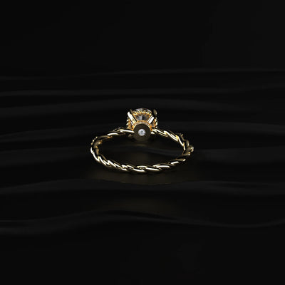 Round Diamond Twisted Pave Band Ring | Earthly Jewels 