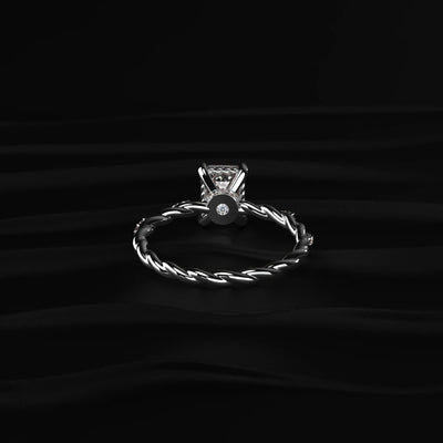  Radiant Diamond Twisted Pave Band Ring | Earthly Jewels