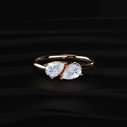 Double Pear Diamond Toi et Moi Ring | Earthly Jewels