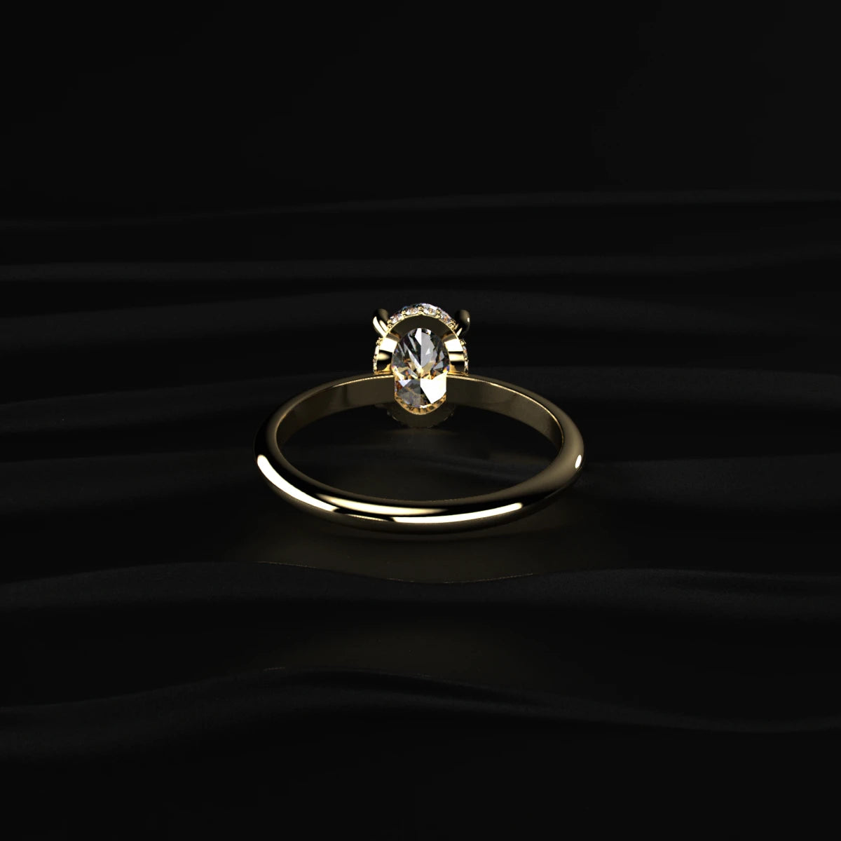 Oval Shape Diamond Engagement Ring | Earthly Jewels 