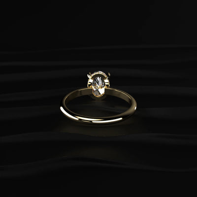 Oval Shape Diamond Engagement Ring | Earthly Jewels 
