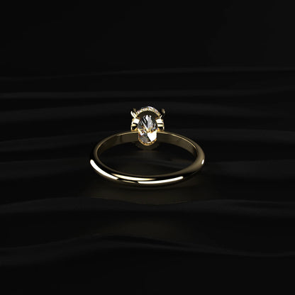Oval Shape Diamond Engagement Ring | Earthly Jewels 