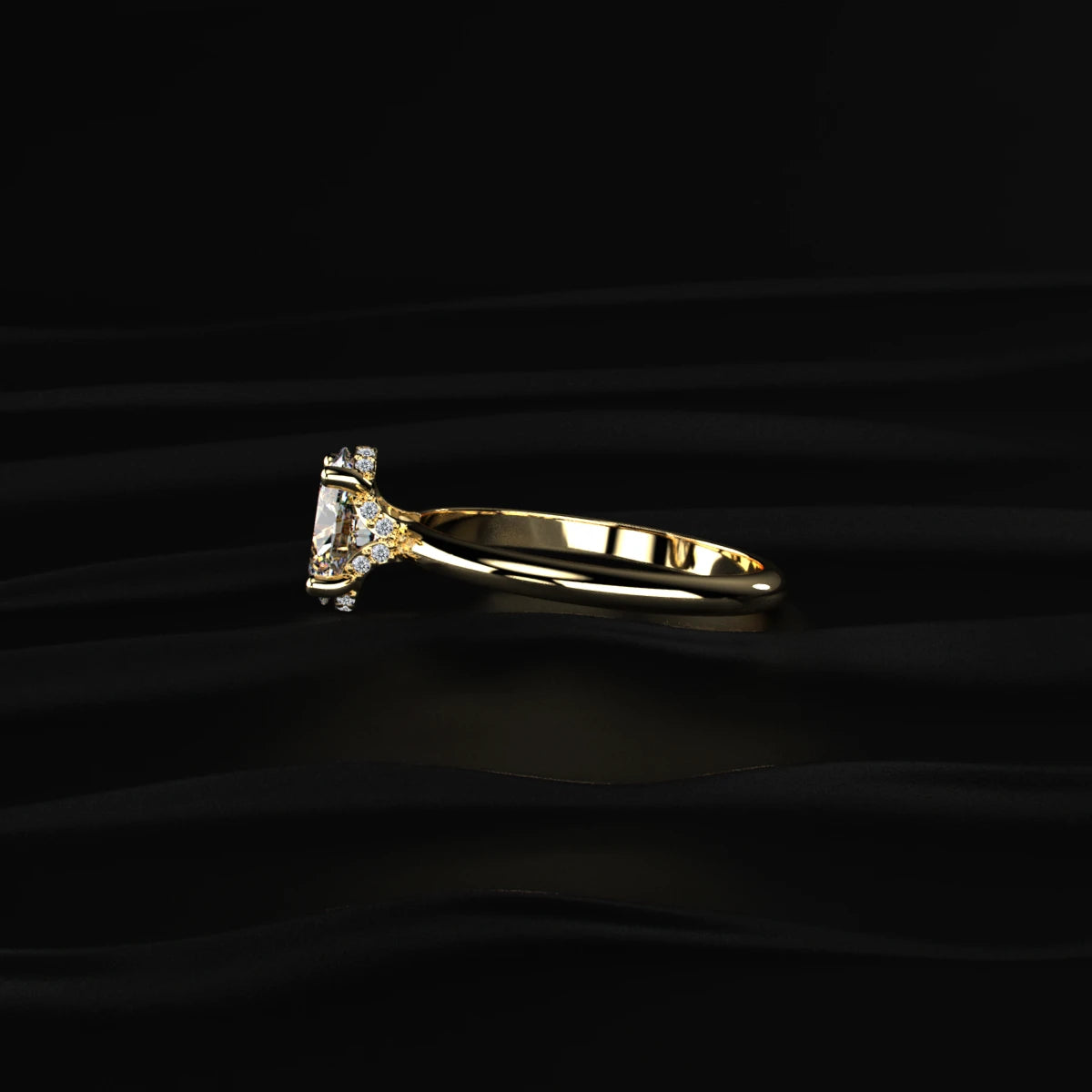 Oval Shape Diamond Engagement Ring | Earthly Jewels 