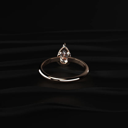 Pear Cut Diamond Engagement Ring | Earthly Jewels 