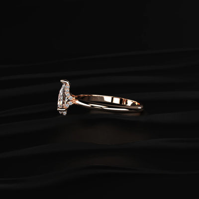 Pear Cut Diamond Engagement Ring | Earthly Jewels 