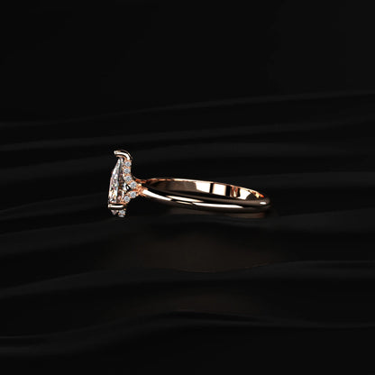 Pear Cut Diamond Engagement Ring | Earthly Jewels 