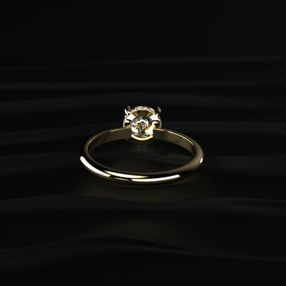Round Cut Diamond Engagement Ring | Earthly Jewels