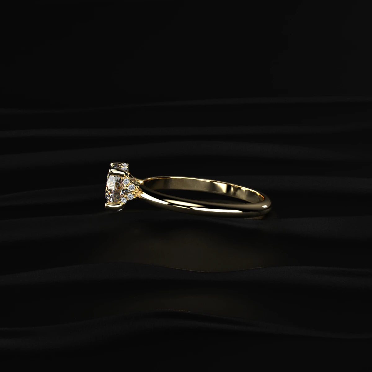 Round Cut Diamond Engagement Ring | Earthly Jewels
