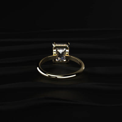 Emerald Cut Diamond Engagement Ring | Earthly Jewels 