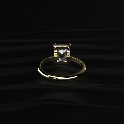 Emerald Cut Diamond Engagement Ring | Earthly Jewels 