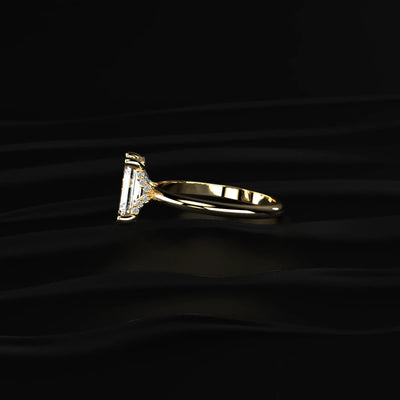 Emerald Cut Diamond Engagement Ring | Earthly Jewels 
