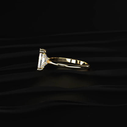 Emerald Cut Diamond Engagement Ring | Earthly Jewels 