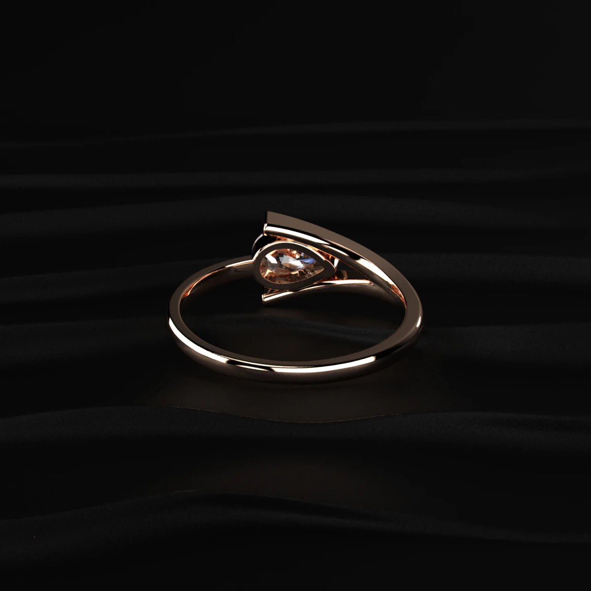 Pear Cut Diamond V Prong Ring | Earthly Jewels