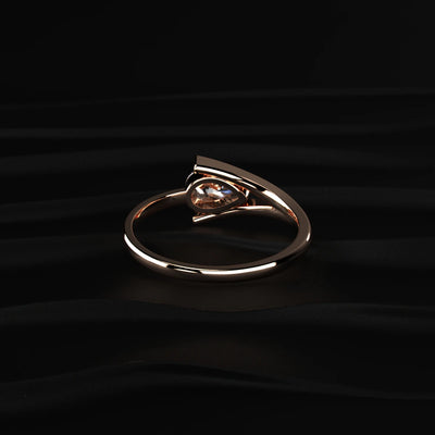 Pear Cut Diamond V Prong Ring | Earthly Jewels