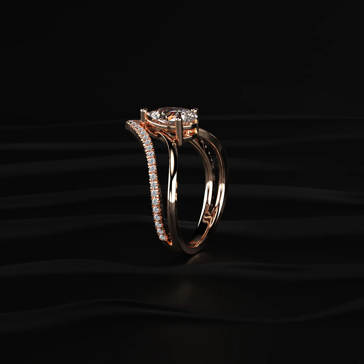 Pear Shape Diamond Vanki Ring