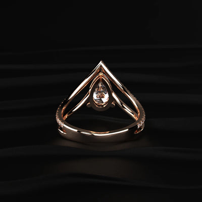 Pear Shape Diamond Vanki Ring | Earthly Jewels 