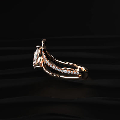 Pear Shape Diamond Vanki Ring | Earthly Jewels 