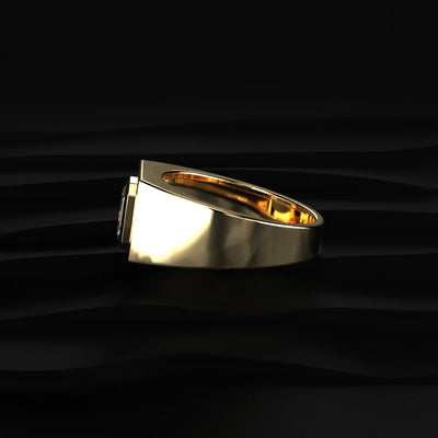 Emerald Cut Diamond Ring for Men | Earthly Jewels