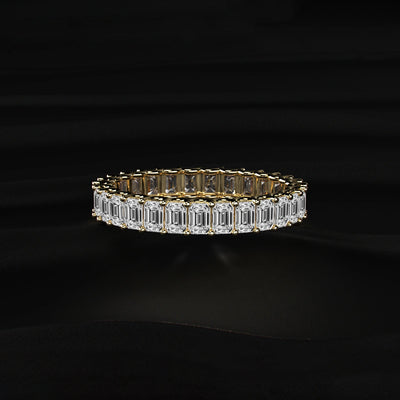 Emerald Cut Diamond Full Eternity Band