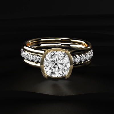 Cushion diamond ring