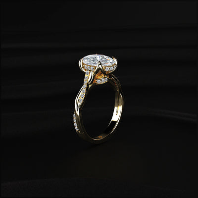 Hidden Halo Engagement Ring