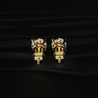 2 Carat Round Diamond Stud Earrings | Earthly Jewels #diamond-shape_round